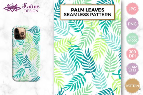 Download Tropical Palm Leaves Seamless Pattern - Leaves seamless pattern Collection
