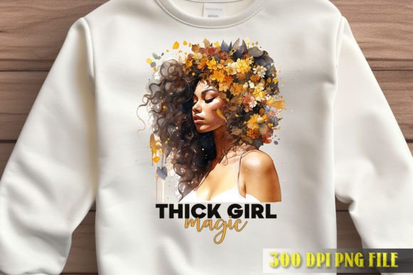 Download Thick Girl Floral Empowerment PNG - Premium Resources