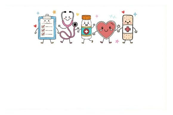 Download Nurse Doodle Characters Clipart Set - Doodle Collection