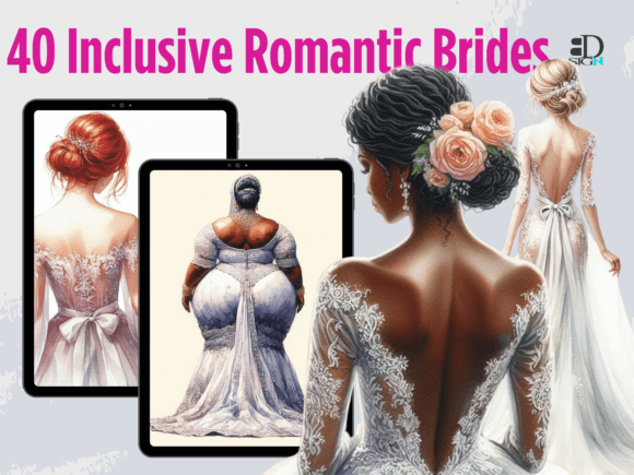 Download Inclusive Romantic Bride Illustrations - Romantic Collection