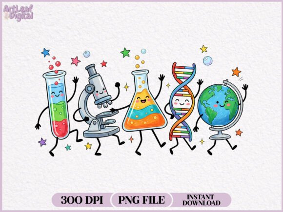 Download Science Doodles Characters PNG - Doodle Collection