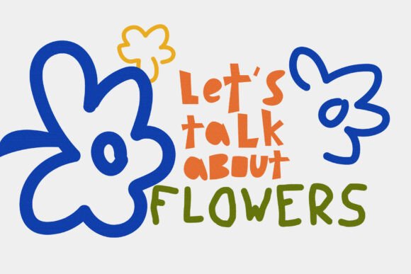 Download Vibrant Groovy Doodle Flowers Clipart - Doodle Collection