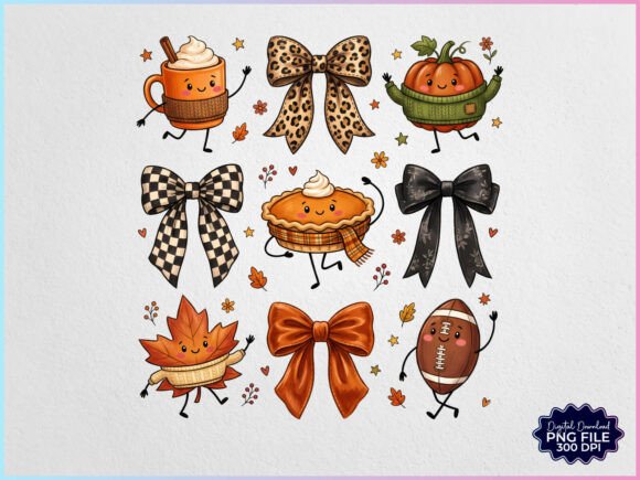 Download Fall Doodles Characters Coquette Bow PNG - Doodle Collection