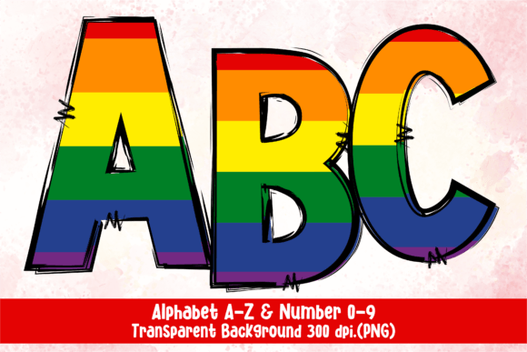 Download Pride Rainbow Flag Doodle Alphabet PNG - Doodle Collection
