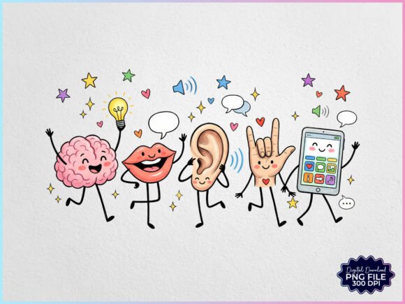 Download Speech Therapy Doodles Characters PNG - Doodle Collection