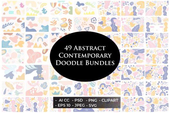 Download 49 Contemporary Doodles Bundles Set - Doodle Collection