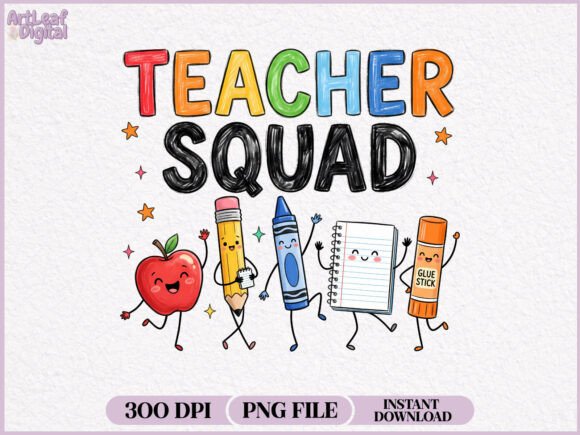 Download Teacher Squad Doodles Characters PNG - Doodle Collection
